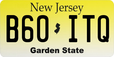 NJ license plate B60ITQ