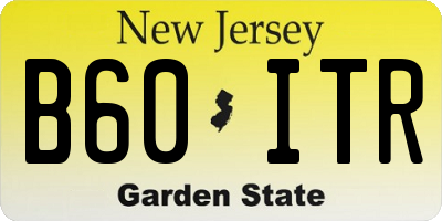 NJ license plate B60ITR
