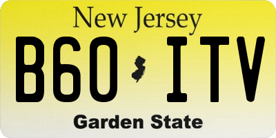 NJ license plate B60ITV