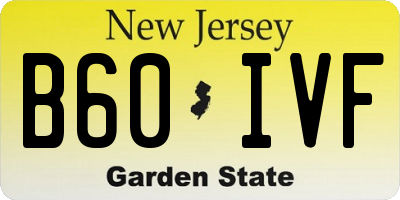 NJ license plate B60IVF