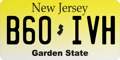 NJ license plate B60IVH