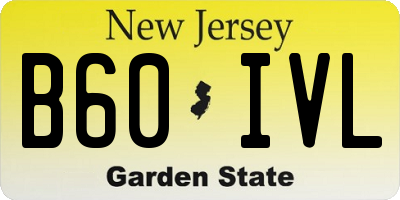 NJ license plate B60IVL