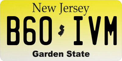 NJ license plate B60IVM
