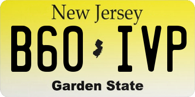 NJ license plate B60IVP