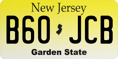 NJ license plate B60JCB