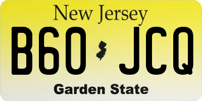NJ license plate B60JCQ