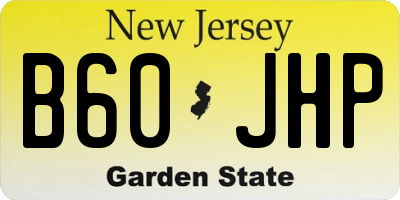 NJ license plate B60JHP