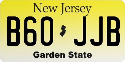 NJ license plate B60JJB