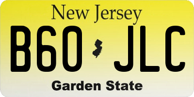 NJ license plate B60JLC