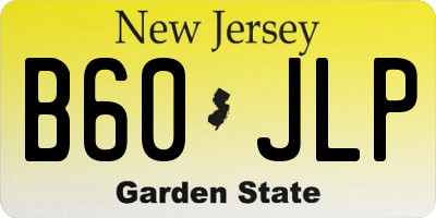 NJ license plate B60JLP