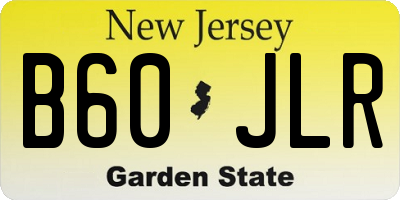 NJ license plate B60JLR