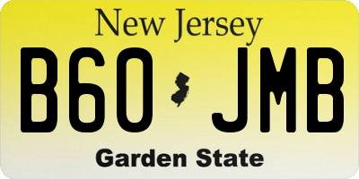 NJ license plate B60JMB