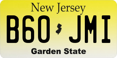NJ license plate B60JMI