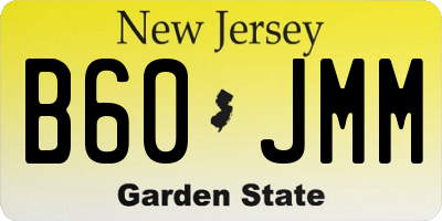 NJ license plate B60JMM