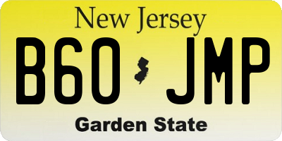 NJ license plate B60JMP