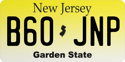 NJ license plate B60JNP