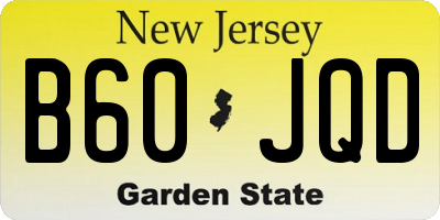 NJ license plate B60JQD