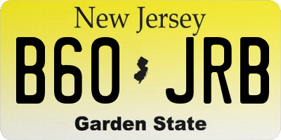 NJ license plate B60JRB