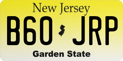 NJ license plate B60JRP