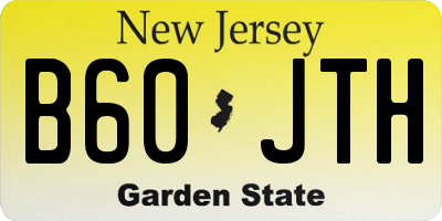 NJ license plate B60JTH
