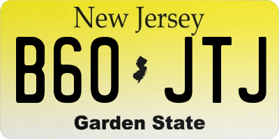 NJ license plate B60JTJ