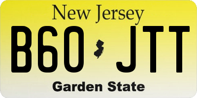 NJ license plate B60JTT