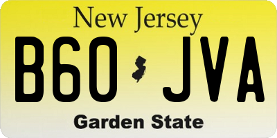 NJ license plate B60JVA