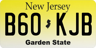 NJ license plate B60KJB