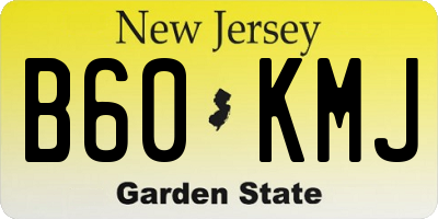NJ license plate B60KMJ