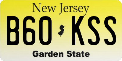 NJ license plate B60KSS