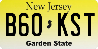 NJ license plate B60KST