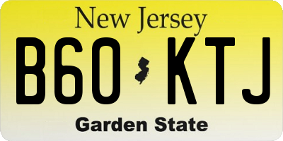 NJ license plate B60KTJ