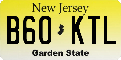 NJ license plate B60KTL