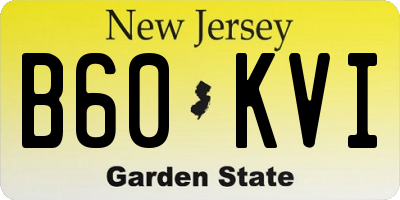 NJ license plate B60KVI