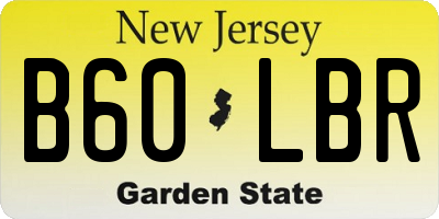 NJ license plate B60LBR