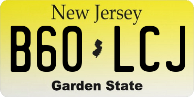 NJ license plate B60LCJ