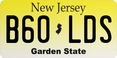 NJ license plate B60LDS
