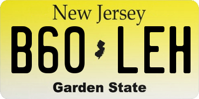 NJ license plate B60LEH