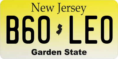 NJ license plate B60LEO