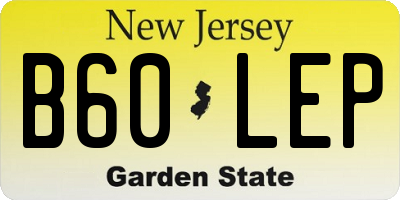 NJ license plate B60LEP