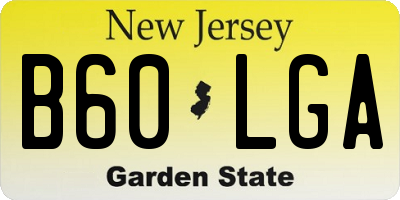 NJ license plate B60LGA