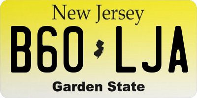 NJ license plate B60LJA