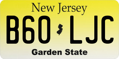 NJ license plate B60LJC