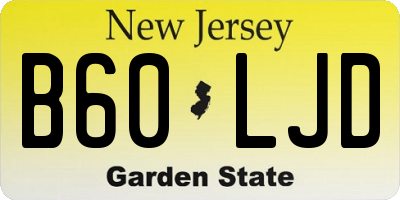 NJ license plate B60LJD