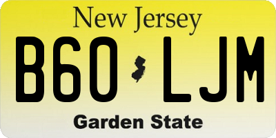 NJ license plate B60LJM