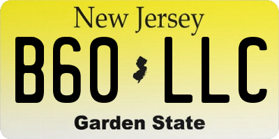 NJ license plate B60LLC
