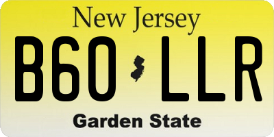 NJ license plate B60LLR