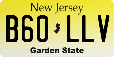 NJ license plate B60LLV