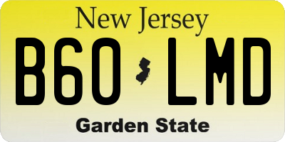 NJ license plate B60LMD