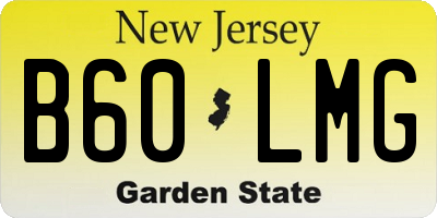 NJ license plate B60LMG
